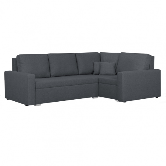 Sedací souprava, šedá, pravá, MILOR