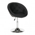 Otočné křeslo, černá ekokůže / chrom, Gulen