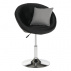 Otočné křeslo, černá ekokůže / chrom, Gulen