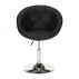 Otočné křeslo, černá ekokůže / chrom, Gulen