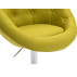 Otočné křeslo, žlutozelená / chrom, GULEN