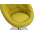 Otočné křeslo, žlutozelená / chrom, GULEN