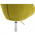 Otočné křeslo, žlutozelená / chrom, GULEN
