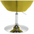 Otočné křeslo, žlutozelená / chrom, GULEN
