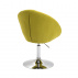 Otočné křeslo, žlutozelená / chrom, GULEN