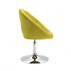 Otočné křeslo, žlutozelená / chrom, GULEN