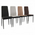 Jídelní židle, tmavě šedá/černá, ENRA