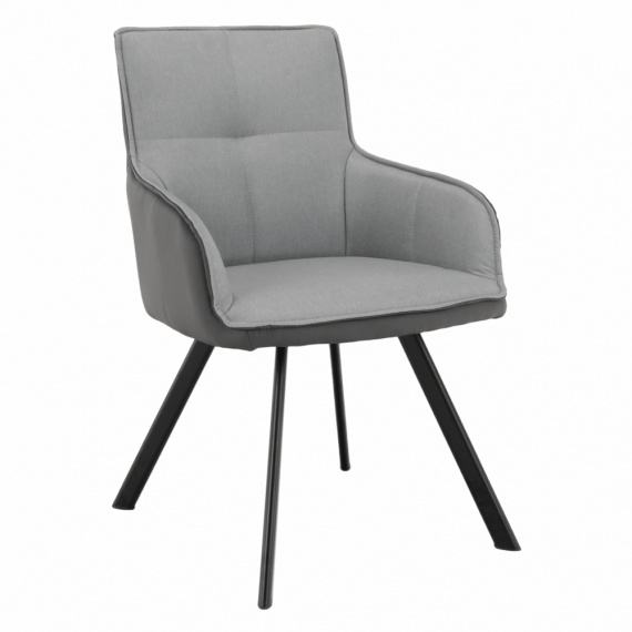 Křeslo, šedá/tmavě šedá/černá, TASMAN