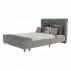 Postel s lavicí, šedá látka Velvet, 160x200, ANGALA