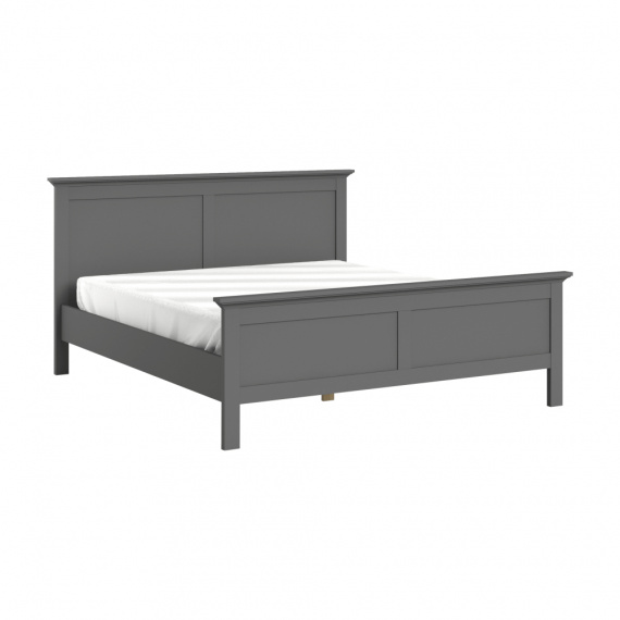 Postel, šedá, 180x200, PARIS