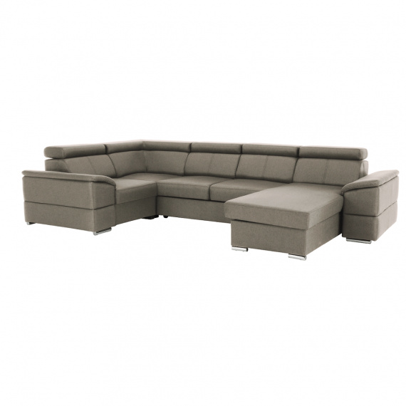 Sedací souprava, šedohnědá Taupe, pravá, SEGORIA ROH U