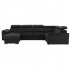 Sedací souprava, tmavě šedá, levá, SEGORIA ROH U