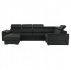 Sedací souprava, tmavě šedá, levá, SEGORIA ROH U