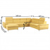 Sedací souprava, hořčicová, levá, MARELIA
