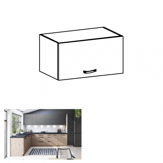 Horní skříňka, dub artisan, LANGEN G60KN