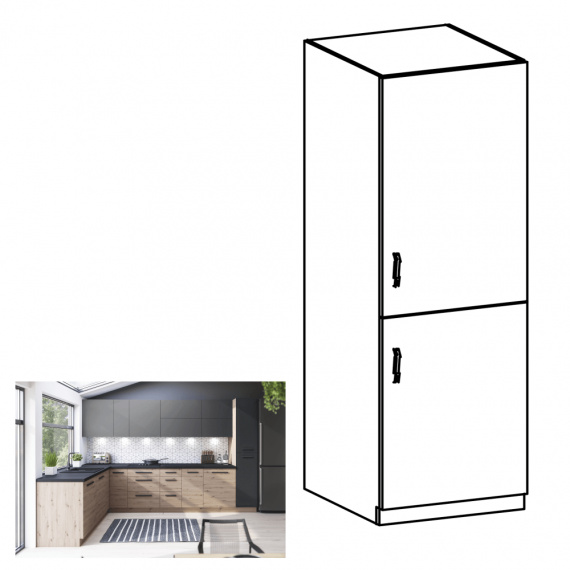 Potravinová skříňka, dub artisan, pravá, LANGEN D60R