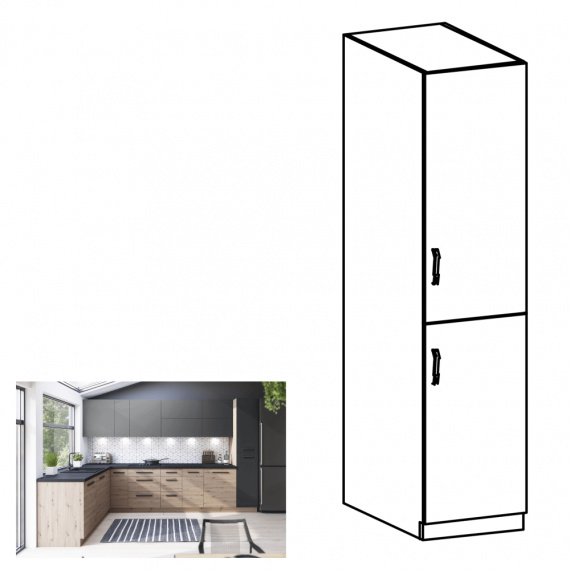 Potravinová skříňka, dub artisan, pravá, LANGEN D40SP