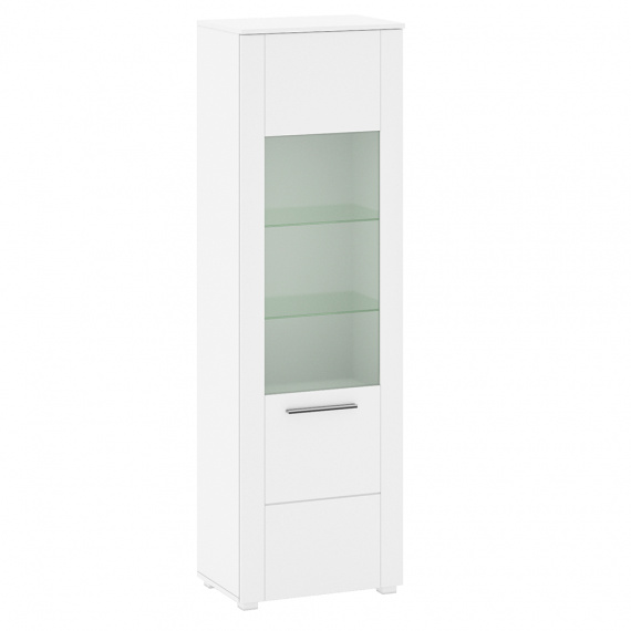 Vitrína, bílá extra vysoký lesk HG, pravá, KELEN A2