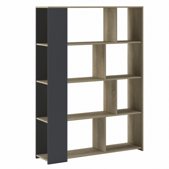 Regál, dub sonoma/šedá, HURON