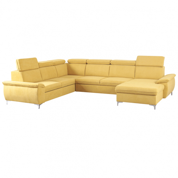 Sedací souprava, hořčicová, pravá, MARELIA