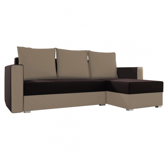 Sedací souprava, hnědá/béžová, MAREA