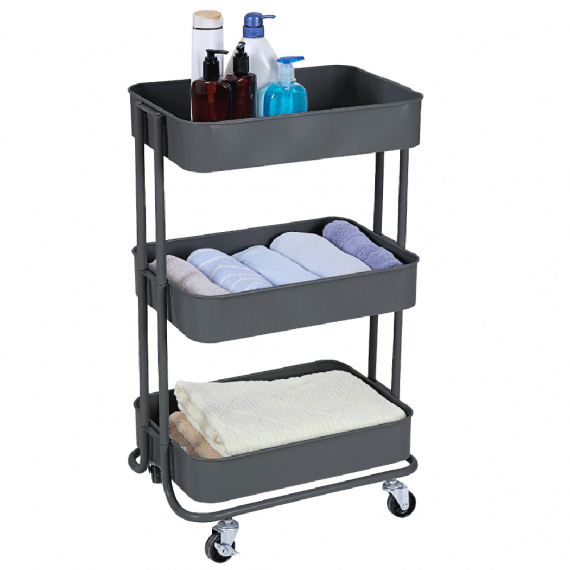 3-patrový vozík, tmavě šedá, RUDIN