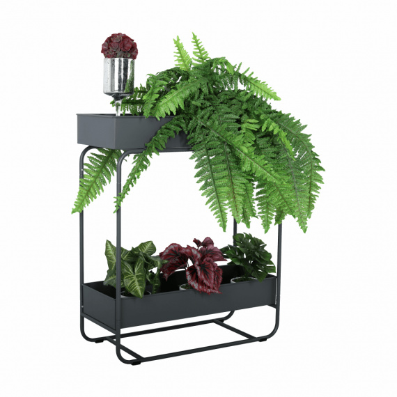 Interiérový květináč, tmavě šedá, KALUM