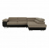 Rohová sedací souprava, hnědá/béžová, pravá, AMARETO NEW