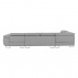Rohová sedací souprava, světle šedá, levá, AMARETO U