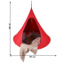 Závěsné houpací křeslo, červená, KLORIN NEW KLASIK CACOON HAMMOCK