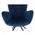 Designové otočné křeslo, modrá Velvet látka/černá, KOMODO