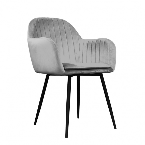 Designové křeslo, šedá Velvet látka, ZIRKON