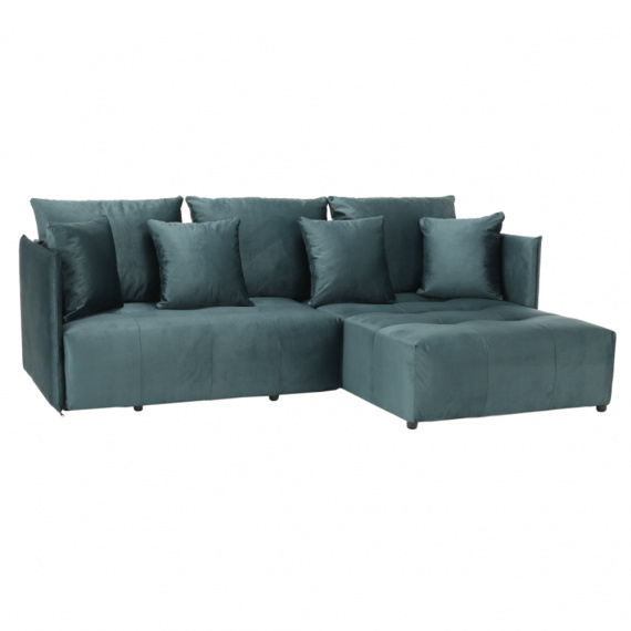 Univerzální sedací souprava, petrolejová modrá, LENY ROH