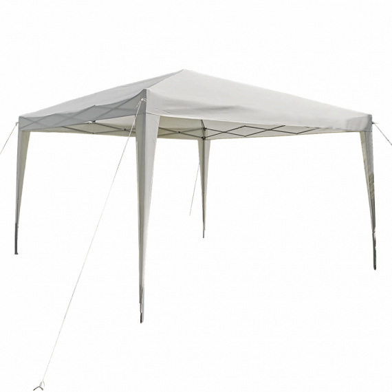 Nůžkový skládací zahradní altánek / pavilon, bílá, 3x3 m, TREKAN TYP 2