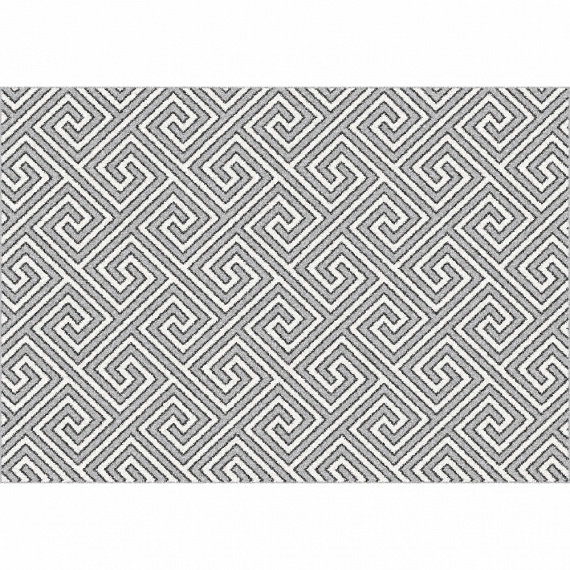 Koberec, bílá/šedá/vzor, 100x150, GADIR