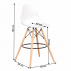 Set 6 barových židlí, bílá/buk, CARBRY 2 NEW