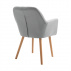 Křeslo, šedá/buk, EKIN
