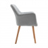 Křeslo, šedá/buk, EKIN