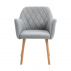 Křeslo, šedá/buk, EKIN