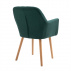 Křeslo, smaragdová/buk, EKIN
