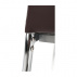 Jídelní židle, ekokůže hnědá / chrom, DELA