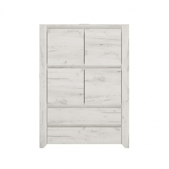 Komoda typ 33, bílá craft, ANGEL