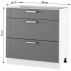 Spodní skříňka, tmavě šedá/bílá, JULIA TYP 61