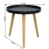 Příruční stolek, černá/přírodní, SANSE TYP 2