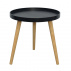 Příruční stolek, černá/přírodní, SANSE TYP 2