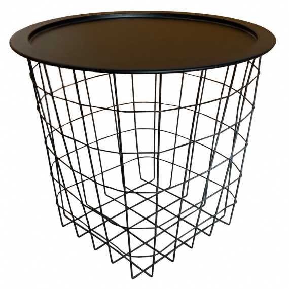 Příruční stolek, černá, MOKAD