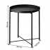 Příruční stolek s odnímatelnou tácem, černá, TRIDER