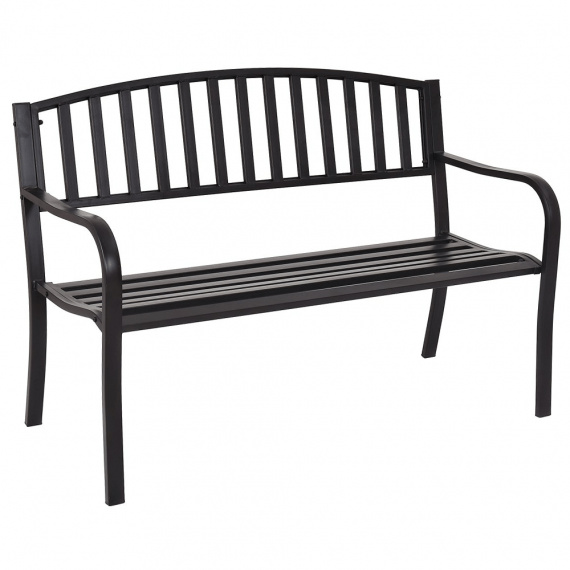 Zahradní lavička, černá, HEBRA