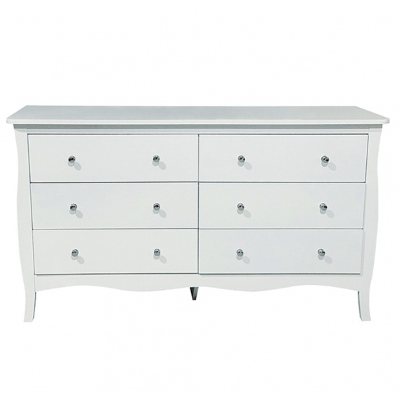 Komoda, bílá s extra vysokým leskem, ETKIN