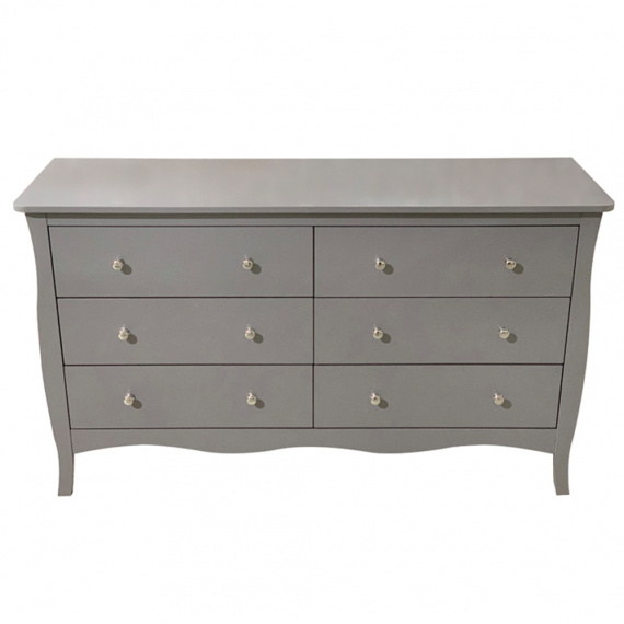 Komoda, šedá s extra vysokým leskem, ETKIN